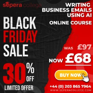 Writing Business Emails Using AI (Artificial Intelligence) (ONLINE COURSE) – EARLY BLACK FRIDAY & CYBER MONDAY DEAL