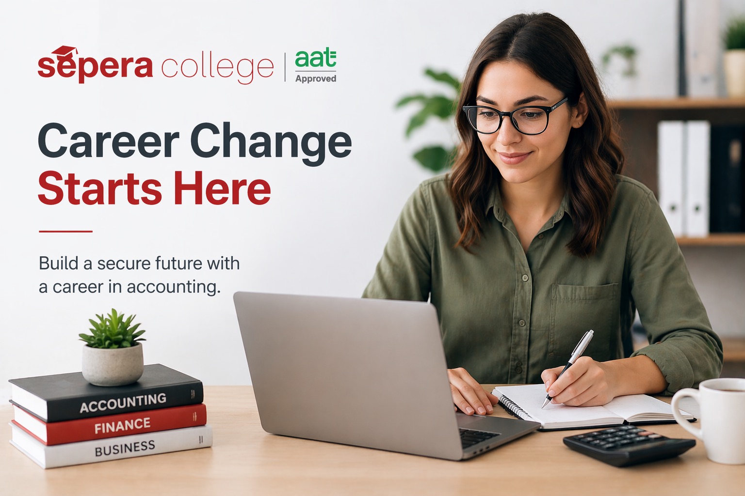 career change accounting UK studying AAT course online