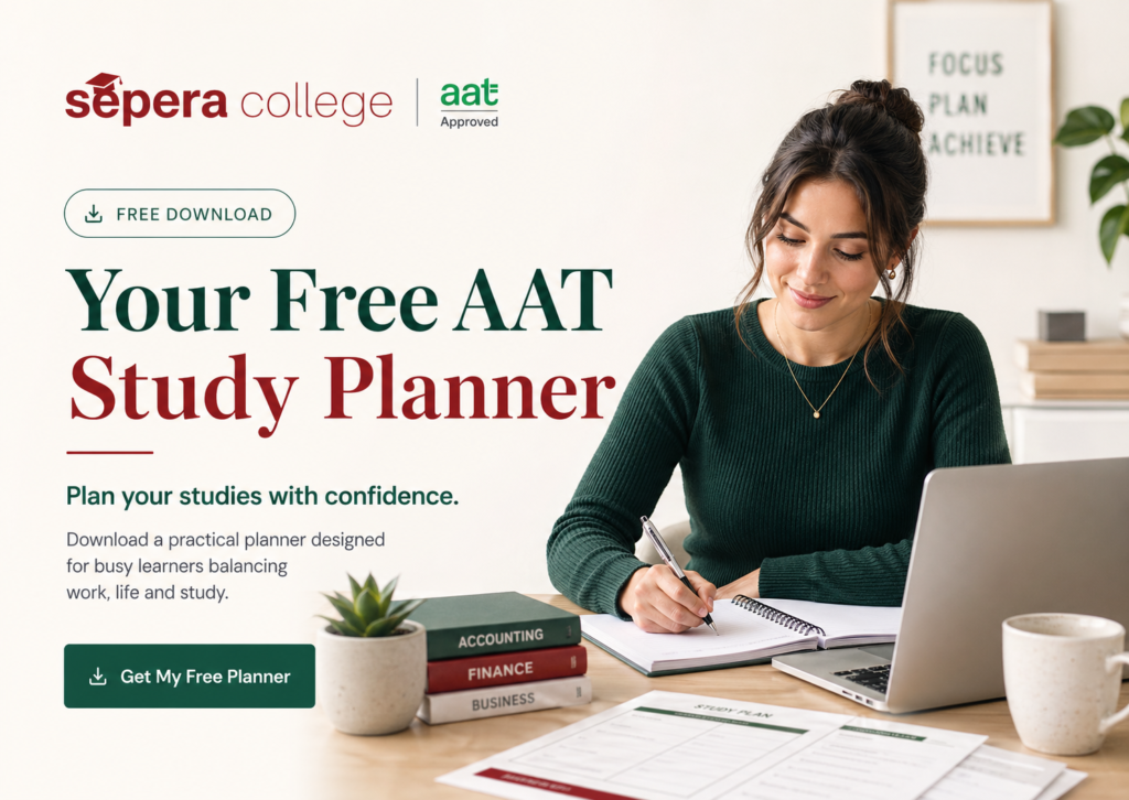Free AAT Study Planner, AAT Study Planner, free AAT planner, AAT Level 2 planner, AAT Level 3 planner, AAT exams, Sepera College