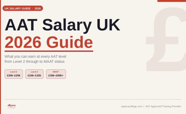 AAT salary UK guide showing earnings at Level 2 Level 3 Level 4 and MAAT in 2026, Sepera College