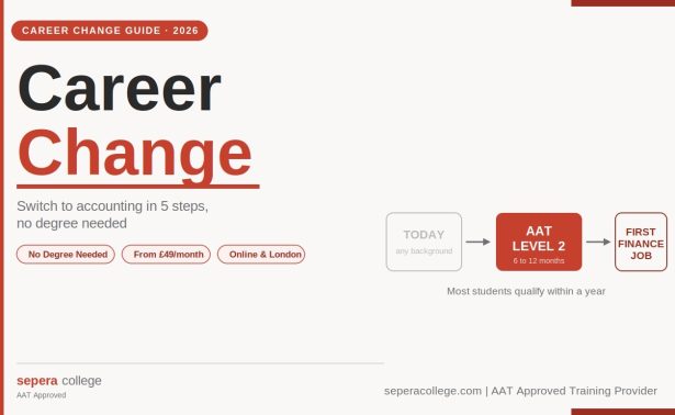 Adult learner starting a career change to accounting with an AAT course at Sepera College