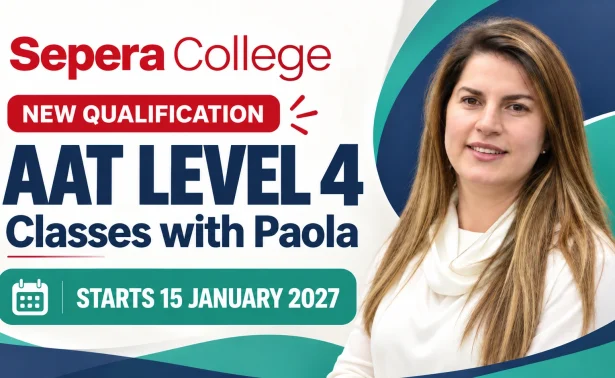 Paola announces new AAT Level 4 qualification classes at Sepera College, starting 15 January 2027